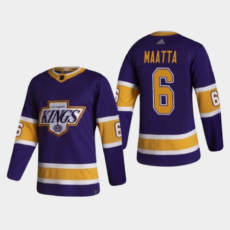 Miehille NHL Los Angeles Kings Pelipaita Olli Maatta 6 2020-21 Reverse Retro Authentic
